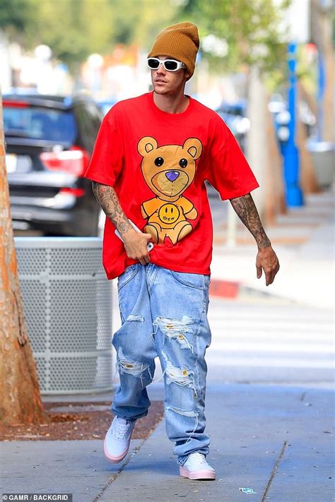 Justin Bieber Keeps His Cool As He Dons Ensemble From His Drew Clothing