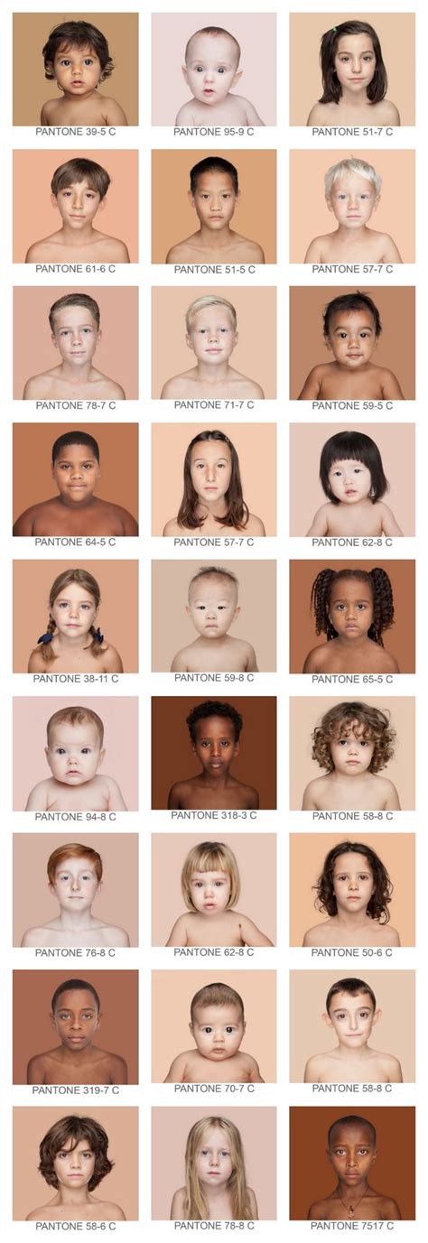The Human Pantone Project Body Photography Skin Color Human