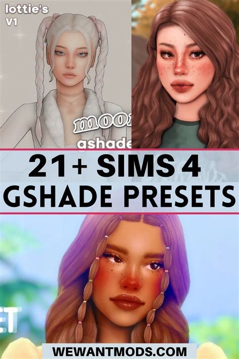 Mix Of Sims 4 Gshade Presets In A Pin Collage Sims 4 Traits Sims 4