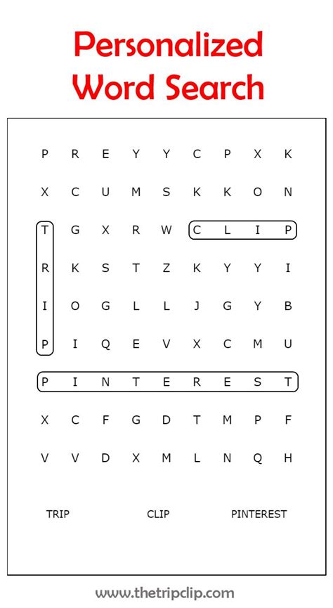 Create Own Word Searches