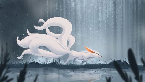 Kumiho Fox Visual Development Art By Nicolas Rix Mythical Creatures