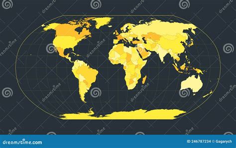 World Map Robinson Projection Stock Vector Illustration Of