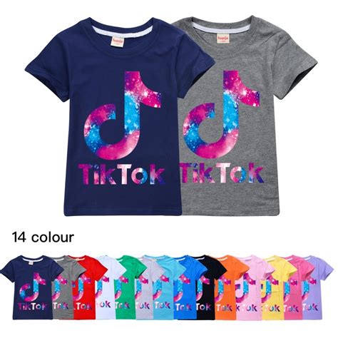 New Tik Tok Printed Children Cartoon T Shirt Kids T Shirt Toddler Boys