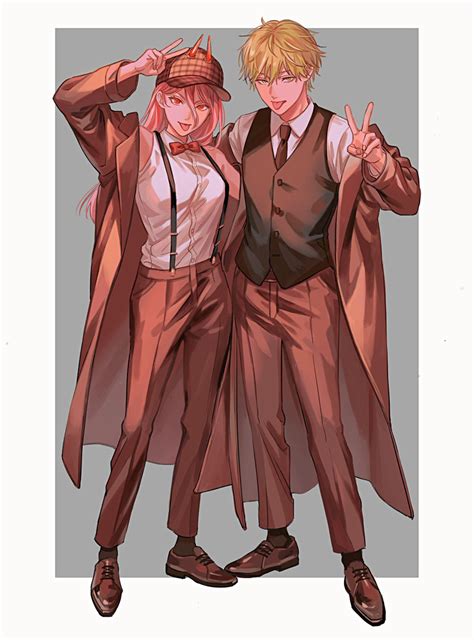 Power And Denji Chainsaw Man Drawn By Am88121 Danbooru