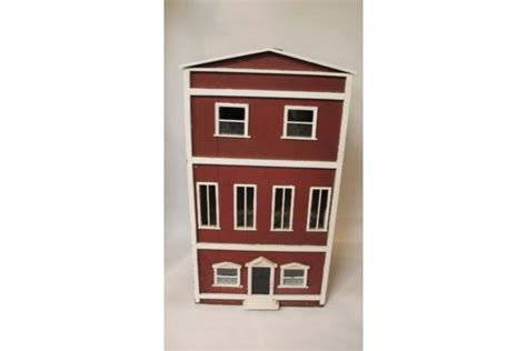 Antique Dolls House A 3 Storey Dolls House With Brick Effect Front