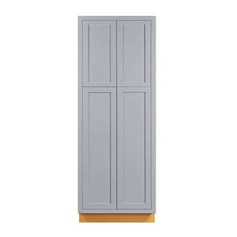 24 Wide 84 Tall Pantry Kitchen Cabinet Light Gray Inset Shaker