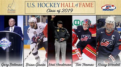 2019 Us Hockey Hall Of Fame Class To Participate In Ceremonial Puck