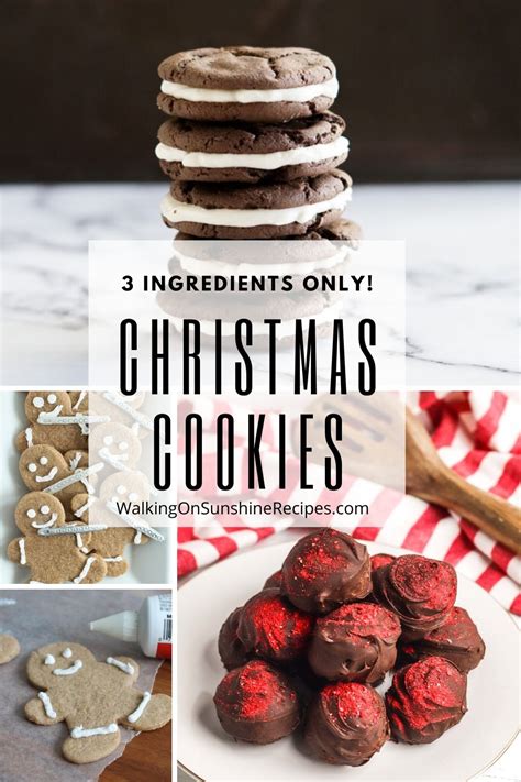 These christmas cookies ideas are perfect for the holidays and there is something for everyone. 3 Ingredient Christmas Cookies - Win The Christmas Cookie War This Year With These Easy 3 ...