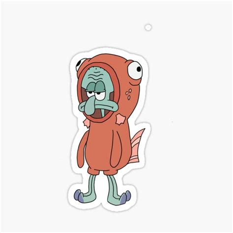 Angry Squidward Sticker For Sale By Claireblevins Redbubble