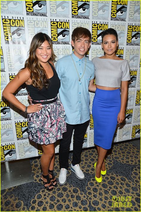 Lea Michele Glee Cast Hit Comic Con Photo Cory
