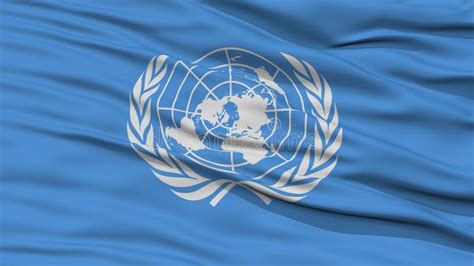 The United Nations Flag Waving In The Wind United Nations Flag