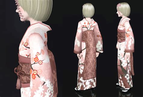 Mod The Sims Updatedtraditional Japanese Clothing Set