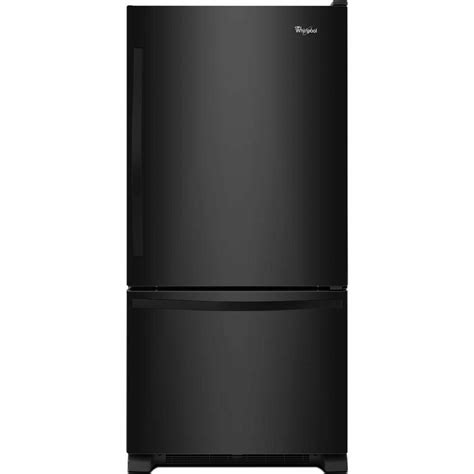 Whirlpool 33 In W 221 Cu Ft Bottom Freezer Refrigerator In Black