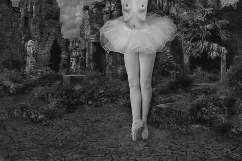 Dominic Rouse Nude Ballerina W Dagger And Birds Ltd Edition Fine Art