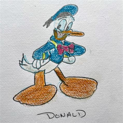 Donald Duck Pencil Drawing