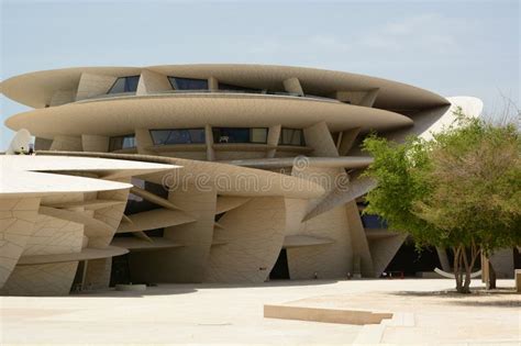 Detail National Museum Of Qatar Doha Qatar Editorial Photography