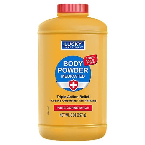 Lucky Super Soft Pure Cornstarch Medicated Body Powder 8 Oz Shoprite