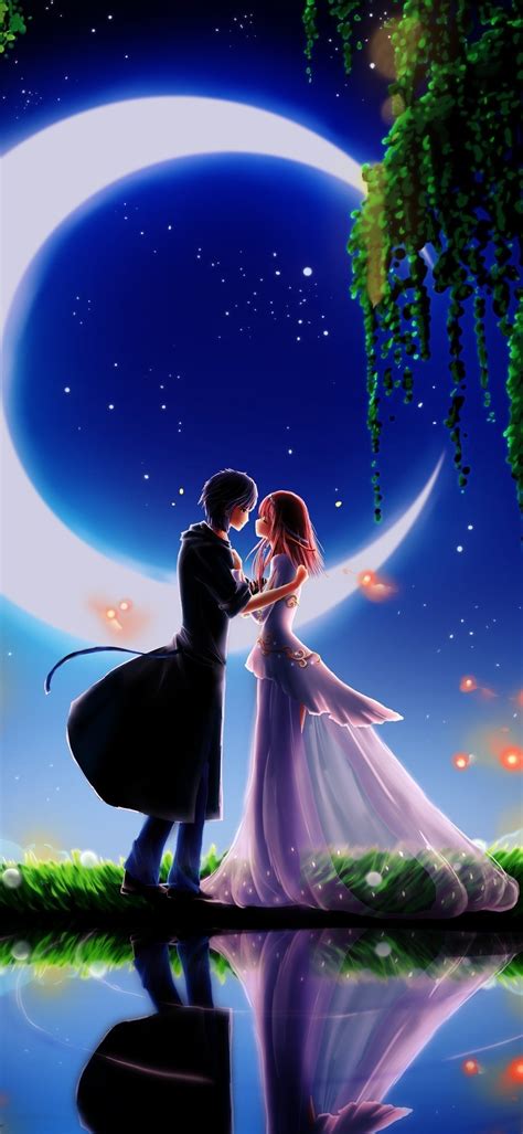 Animated Love Moonlight Couple Wallpapers Download Mobcup