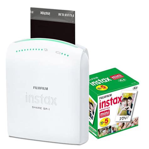 Has been added to your cart. FujiFilm Instax SHARE SP-1 Smartphone Printer (White) w/ 5 ...
