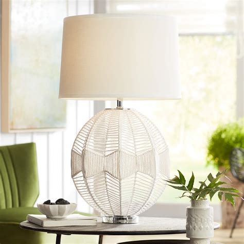 Bedside table lamps lamp table lamps for bedroom restoration hardware home decor one of my favorite discoveries at worldmarket.com: North Shore White String Basket Table Lamp - #68R04 ...