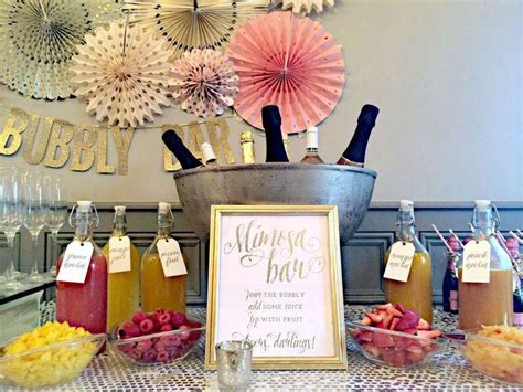 Bubbly Bar Blush Pink And Gold Bridalwedding Shower Party Ideas 2339869 Weddbook