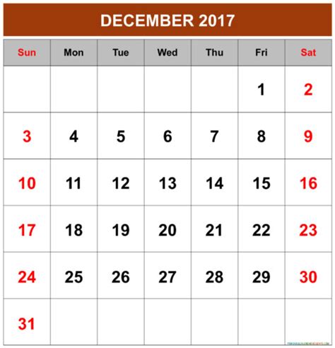 December 2017 Calendar Printable With Holidays Calendar On December