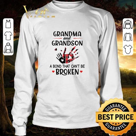 Original Grandma And Grandson A Bond That Can’t Be Broken Shirt Hoodie Sweater Longsleeve T Shirt