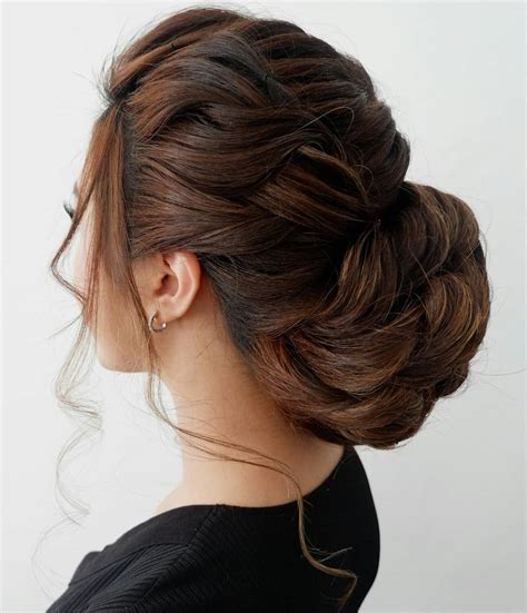 Chignon updo hairstyle for long hair. Hairstyle Update: Updo Hairstyles For Long Hair With Bangs
