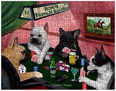 French Bulldog Dogs Playing Poker 500 Pc. Puzzle with ...