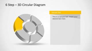 6 Step 3D Circular Diagram Template For PowerPoint SlideModel