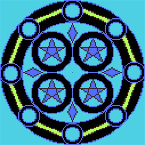 Playing minecraft, i like making circular things. Magic Circle Pixel Art : Vector Stock Pixel Art Vector ...