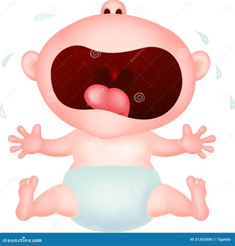 Baby Cartoon Crying Stock Vector Illustration Of Comic 31362000