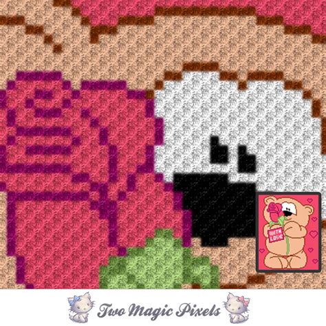 Valentines Bear Crochet Blanket Pattern Twomagicpixels