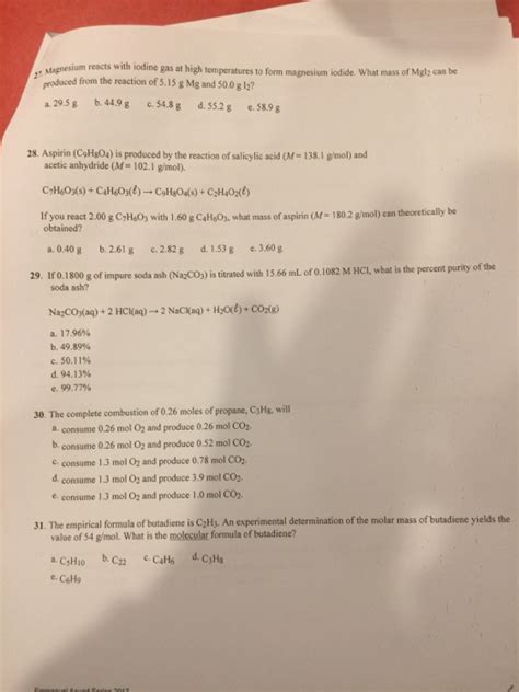 Games plan for each problem, and now what each step requires, you are set 3) what is the mass of iodine in 8.52x1020 molecules of cei3? Solved: Magnesium Reacts With Iodine Gas At High Temperatu ...