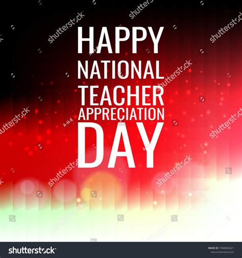 National Teacher Appreciation Day Geometric Design Stock Vector