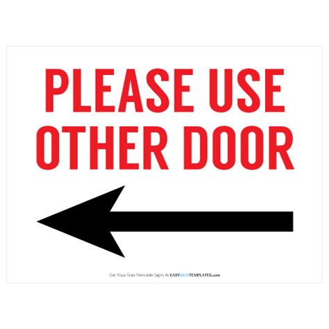 5 Best Images Of Funny Door Signs Printable Please Use Other Door