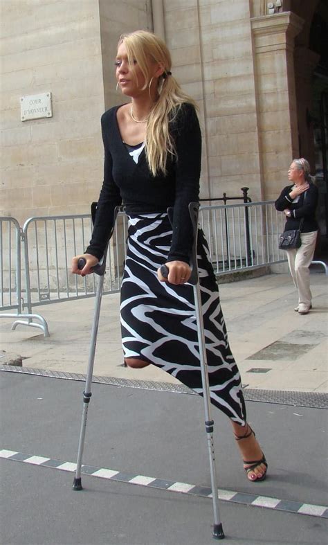 Amputee On Crutches Amputee Model Amputee Fashion
