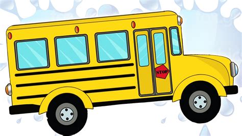 9 les objectifs d'apprentissage sont les suivants : Autobus scolaires-Autos Lavage | Cartoon pour enfants ...