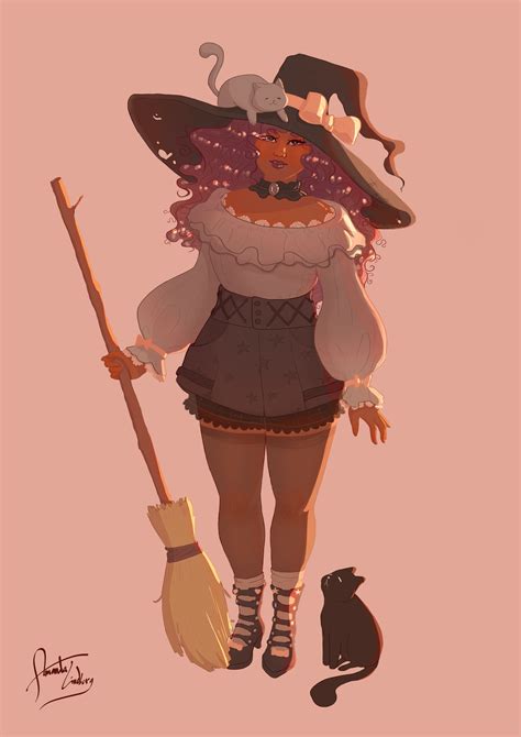 Artstation Cute Witch Character Design Amanda Lindberg
