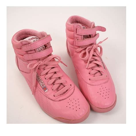 Vintage Bubble Gum Pink Freestyle Hi Top Reebok Shoes