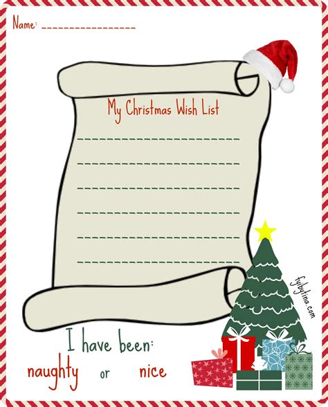 Free Printable Secret Santa Wish List Template It Could Be Necessary To
