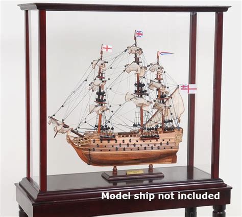 Display Case Cabinet 265 Wooden With Legs For Small Tall Ship Models
