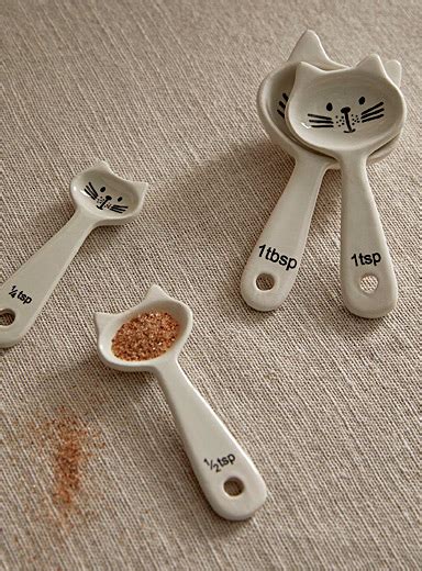 Cat Measuring Spoons Set Of 4 Simons Maison Cooking Utensils