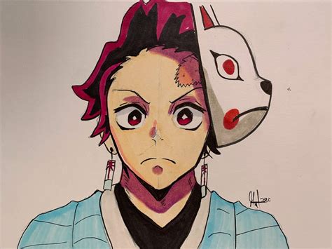 tanjiro drawing demon slayer kimetsu no yaiba amino