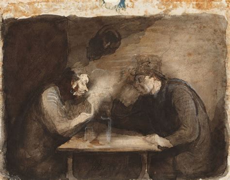 Honoré Daumier Two Drinkers Nd Between 1860 And 1864 Honore