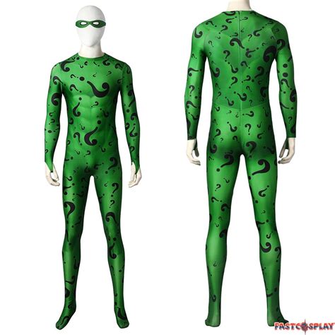 Batman Forever Riddler Green Cosplay Jumpsuit