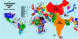 World Map Based On Population Size Business Insider