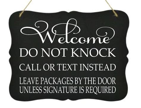 Welcome Sign Do Not Knock Outdoor Decor Do Not Ring Doorbell