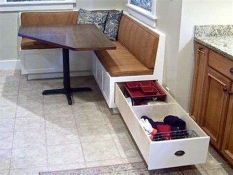 Plans For Kitchen Booth Seats Corner Nook Built In Bench Storage