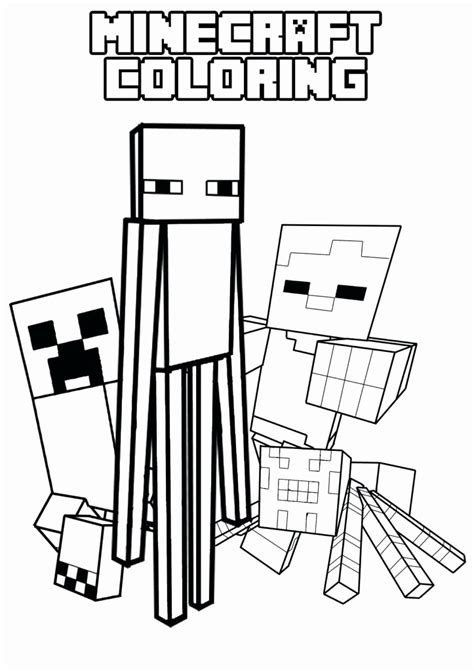 Minecraft Skeleton Coloring Pages At Free Printable